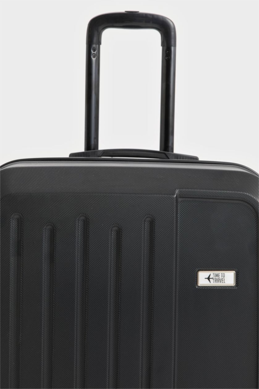 WOMAN Black Large Unisex Large Size Trolley Hard Cover Suitcase