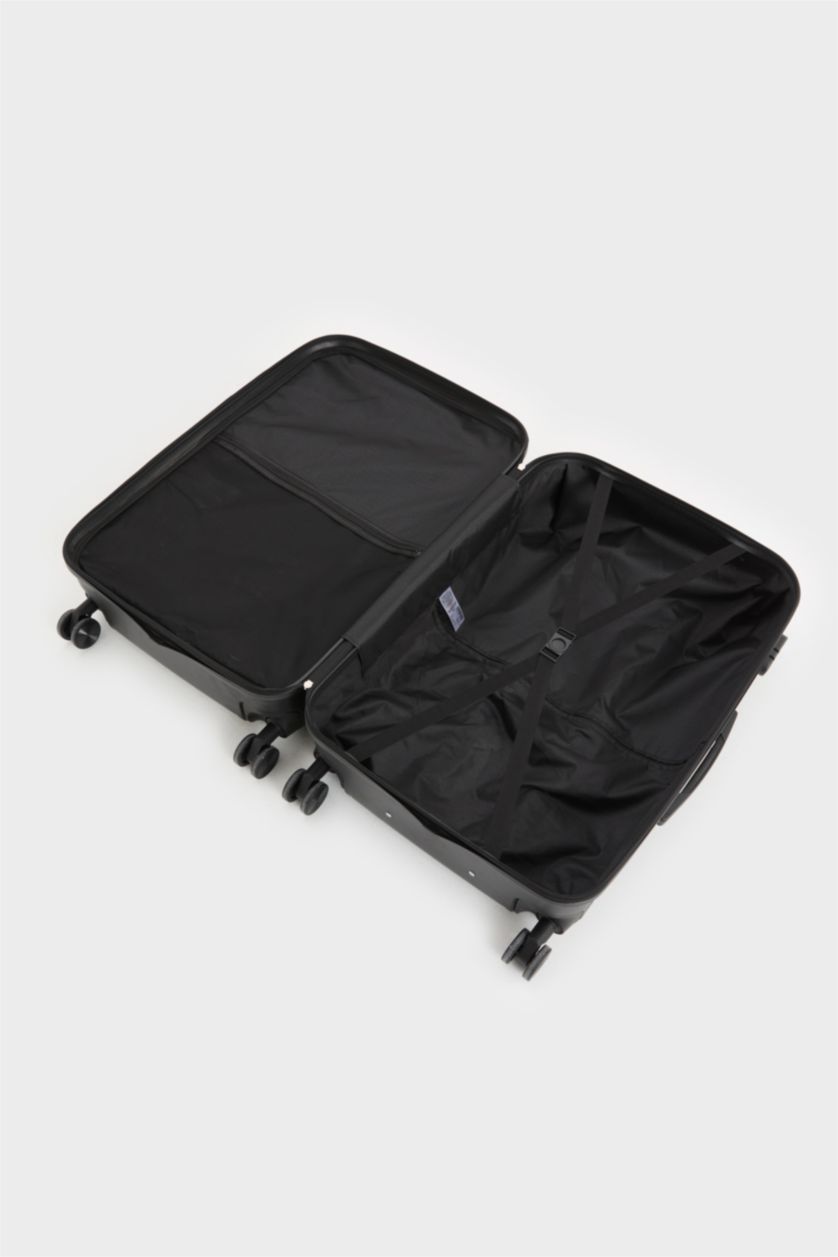WOMAN Black Large Unisex Large Size Trolley Hard Cover Suitcase
