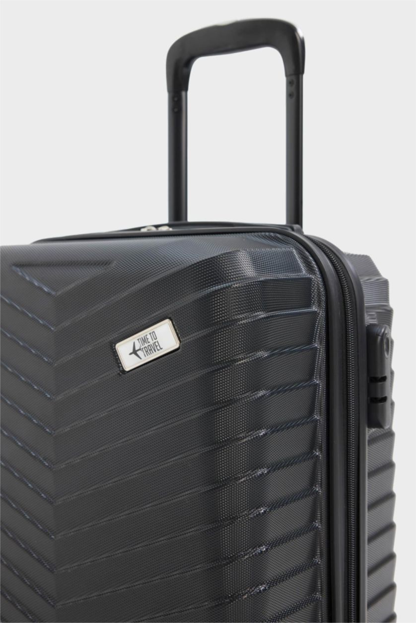 Kadın Siyah Orta Unisex Sert Kapaklı Çekçekli Orta Boy  Valiz