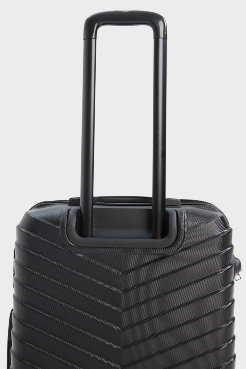 Kadın Siyah Orta Unisex Sert Kapaklı Çekçekli Orta Boy  Valiz