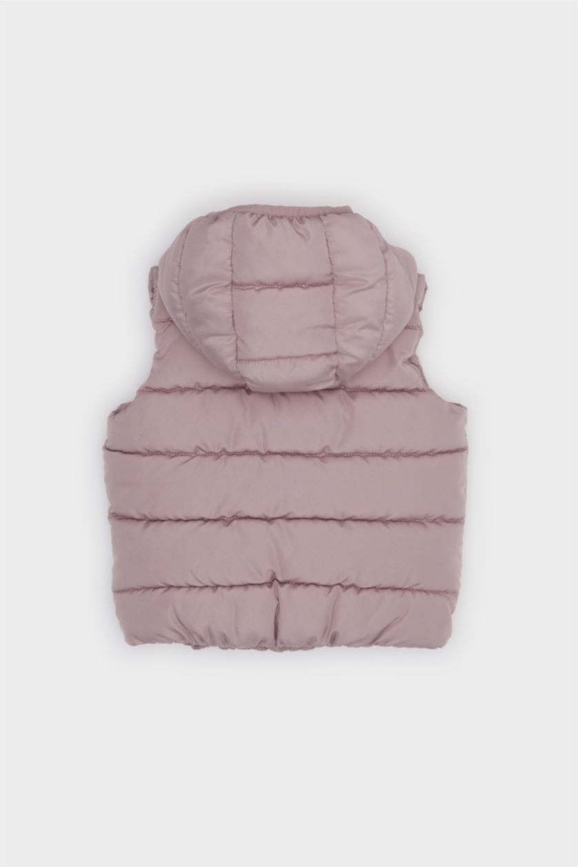 BABY GIRL Light Lilac Baby Girl Windproof Waterproof Hooded Puffer Vest