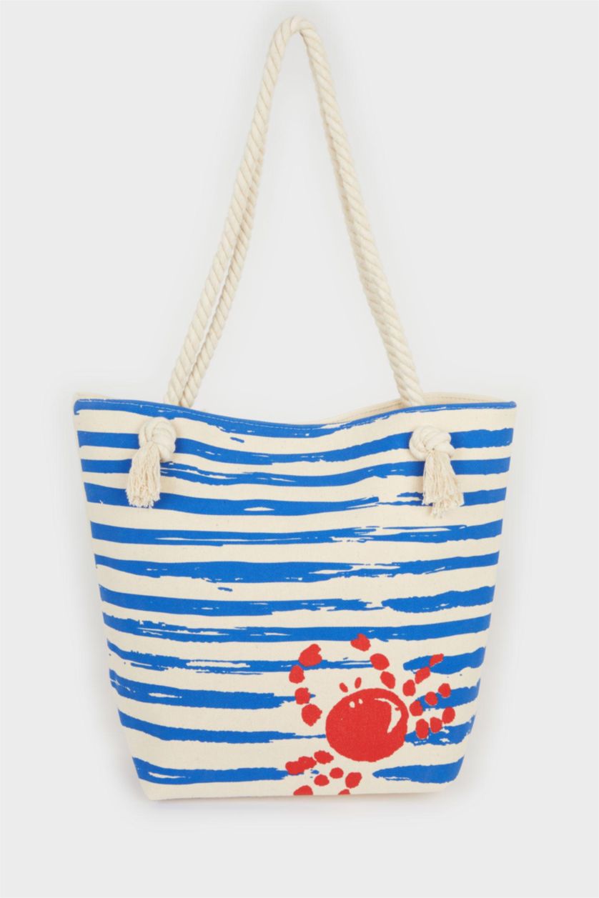 Kadın Lacivert Kadın Plaj Çantası