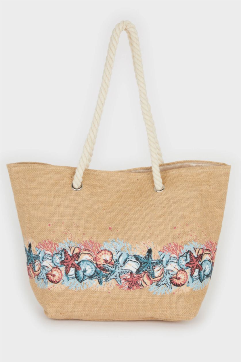 Kadın Bej Plaj Çantası