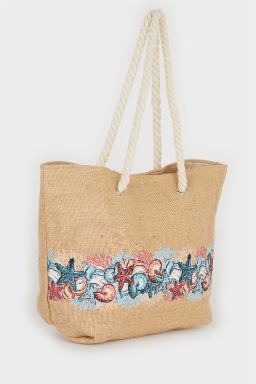 Kadın Bej Plaj Çantası