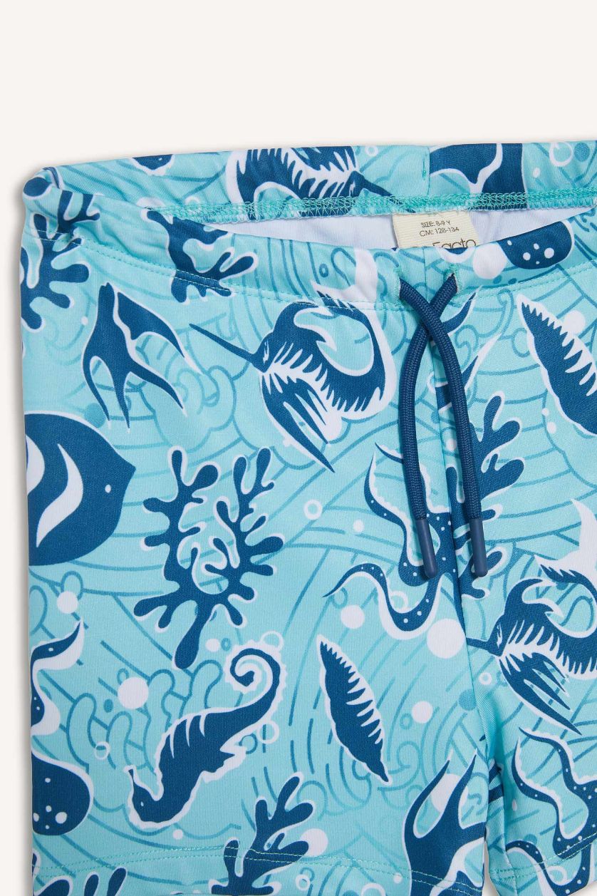 Boys & Teens Light Green Boy Animal Printed Swimsuit