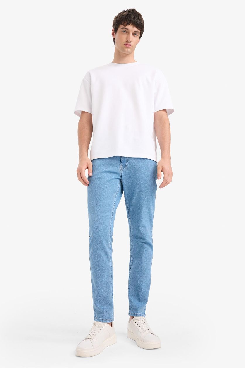 Erkek Açık Mavi Pedro Slim Fit Dar Kalıp Normal Bel Dar Paça Jean Pantolon