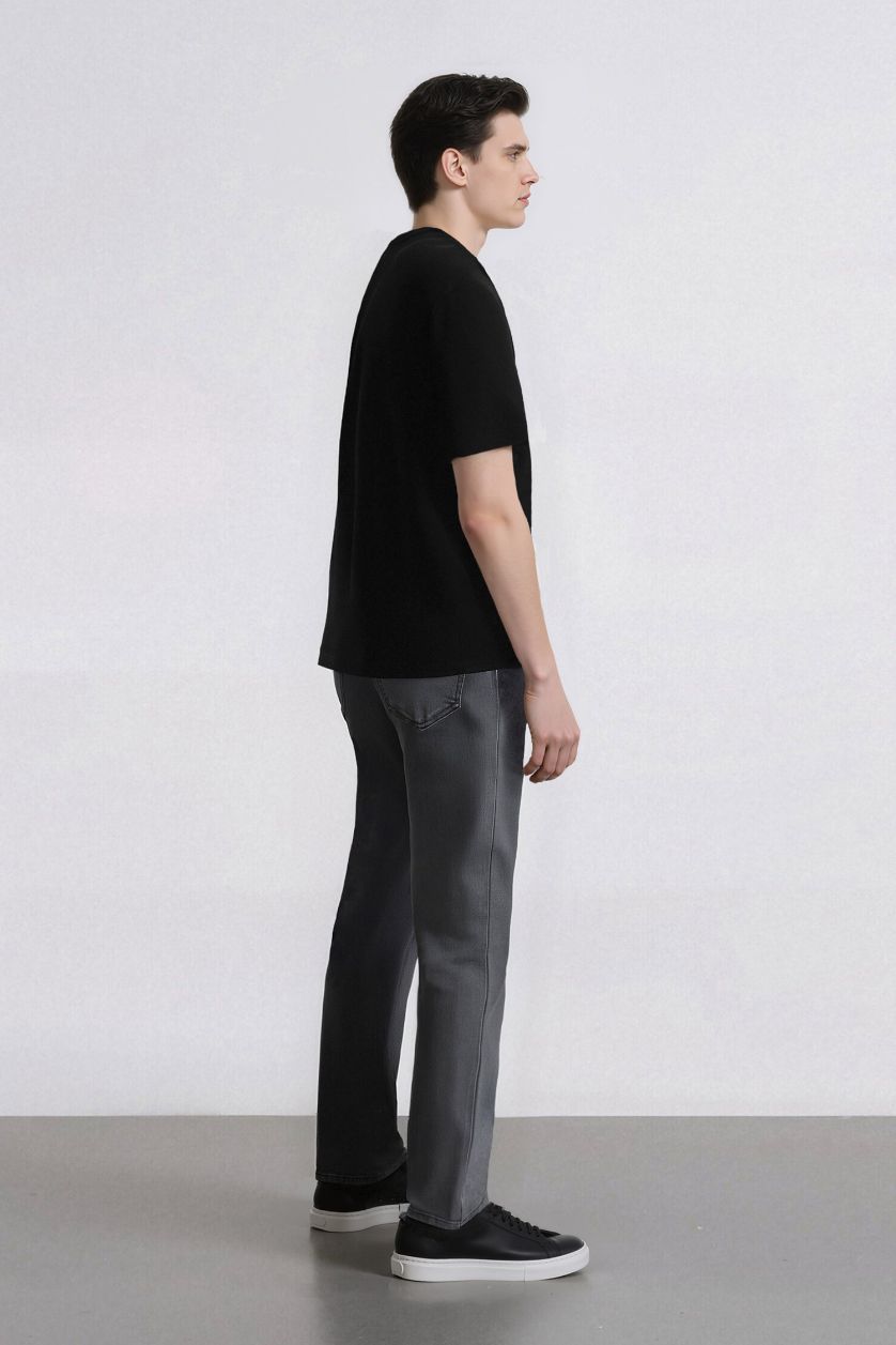 Erkek Gri Pedro Slim Fit Dar Kalıp Normal Bel Dar Paça Jean Pantolon