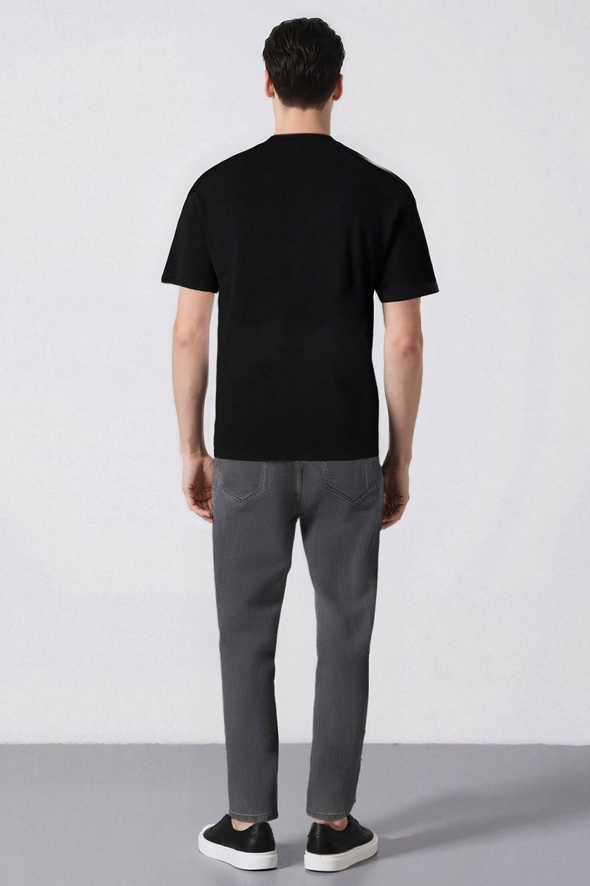 Erkek Gri Pedro Slim Fit Dar Kalıp Normal Bel Dar Paça Jean Pantolon