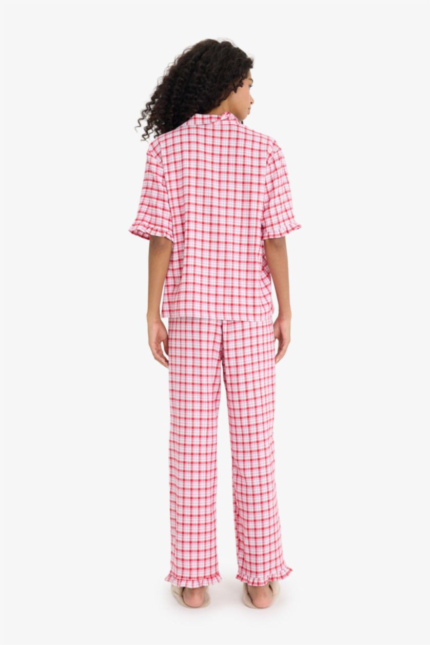 نساء زهري فاتح Flanel 2 piece Set