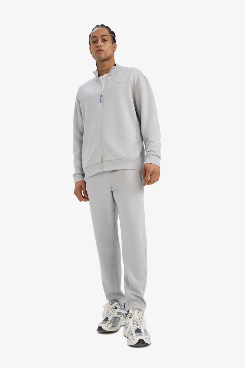 Ерлер Ашық сұр стандарт пішім тік жаға Кардиган