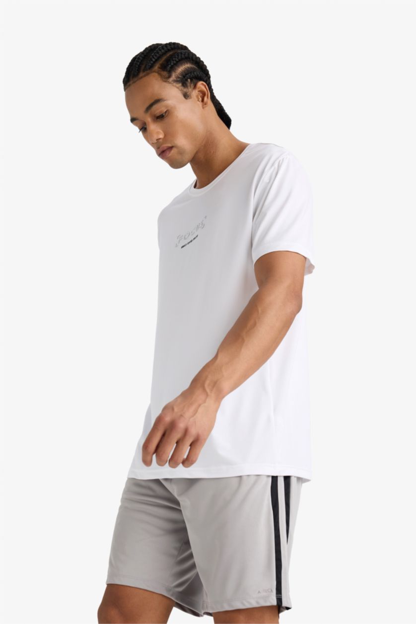 Erkek Açık Gri Standart Fit Sporcu Kısa Paça Cepli Şort