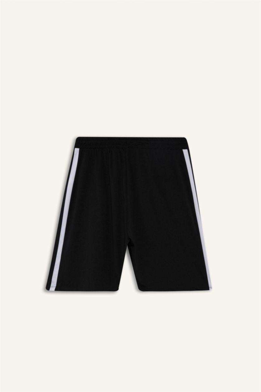 رجال أسود Standard Fit Short Leg Shorts