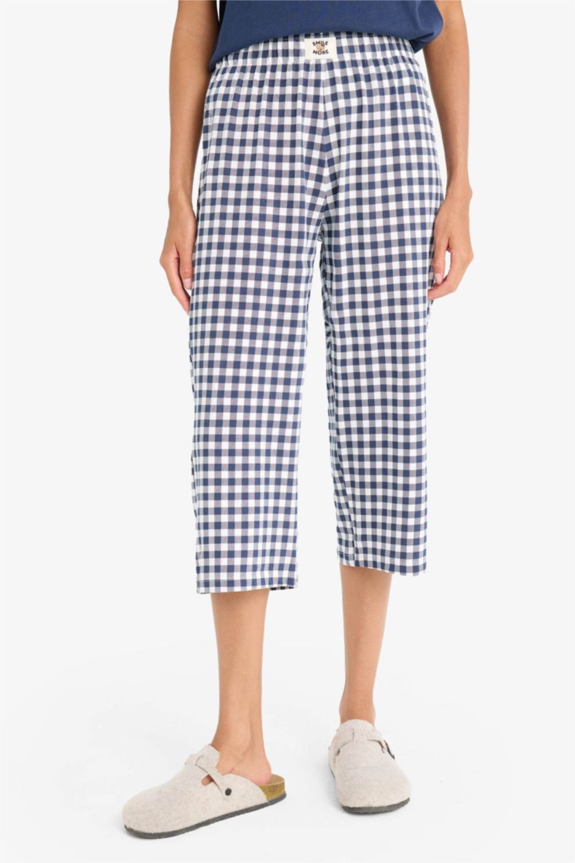 نساء كحلي طقم قصة عادية بأكمام قصيرة من قطعتين