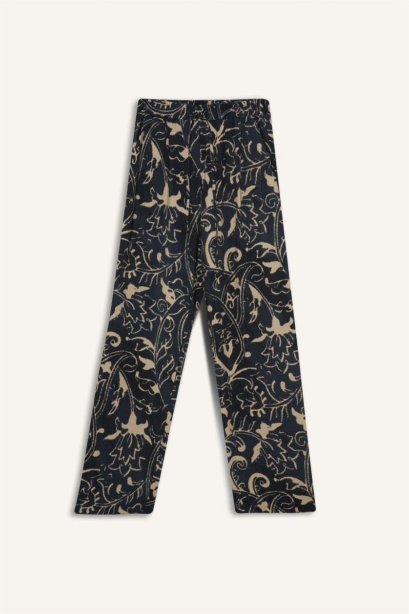 Woman NAVY Wide Leg High Waist Trousers