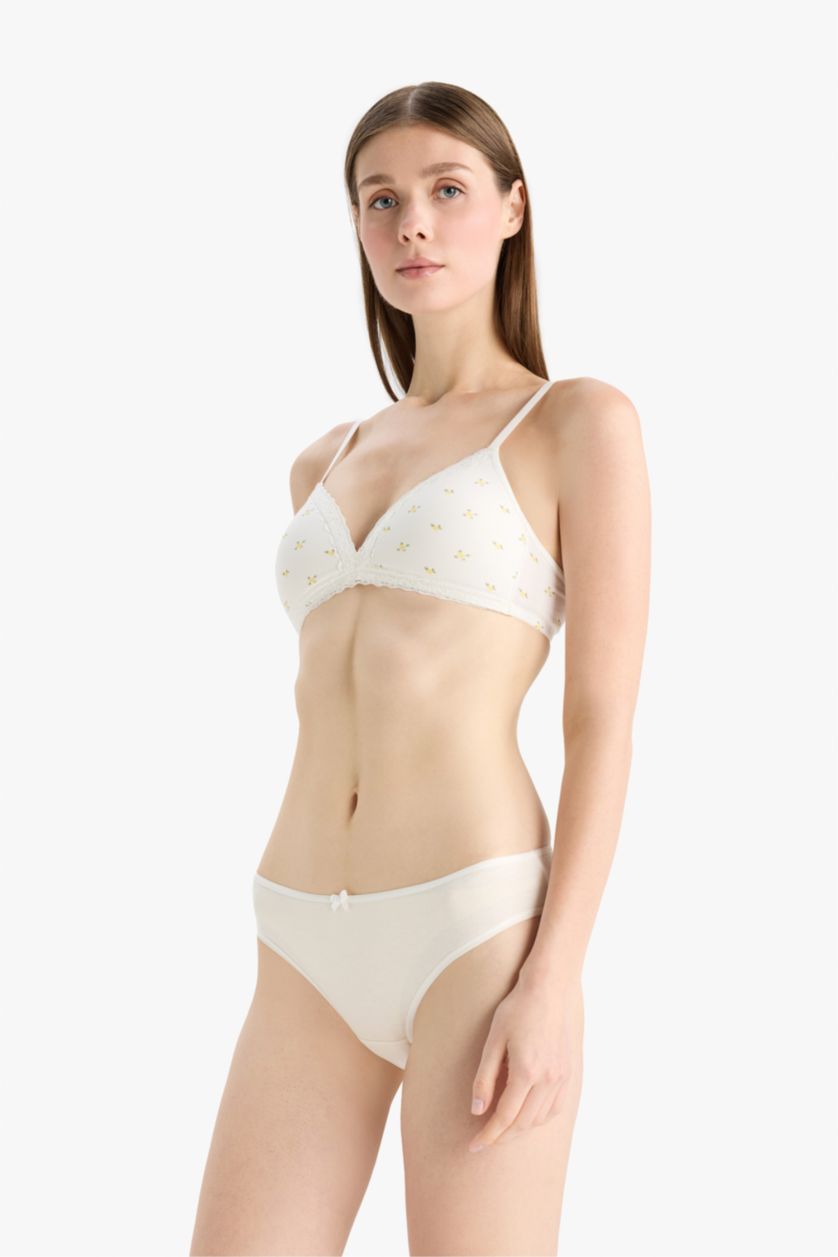 Kadın Kırık Beyaz 3'lü Brief Külot-Fall in Love