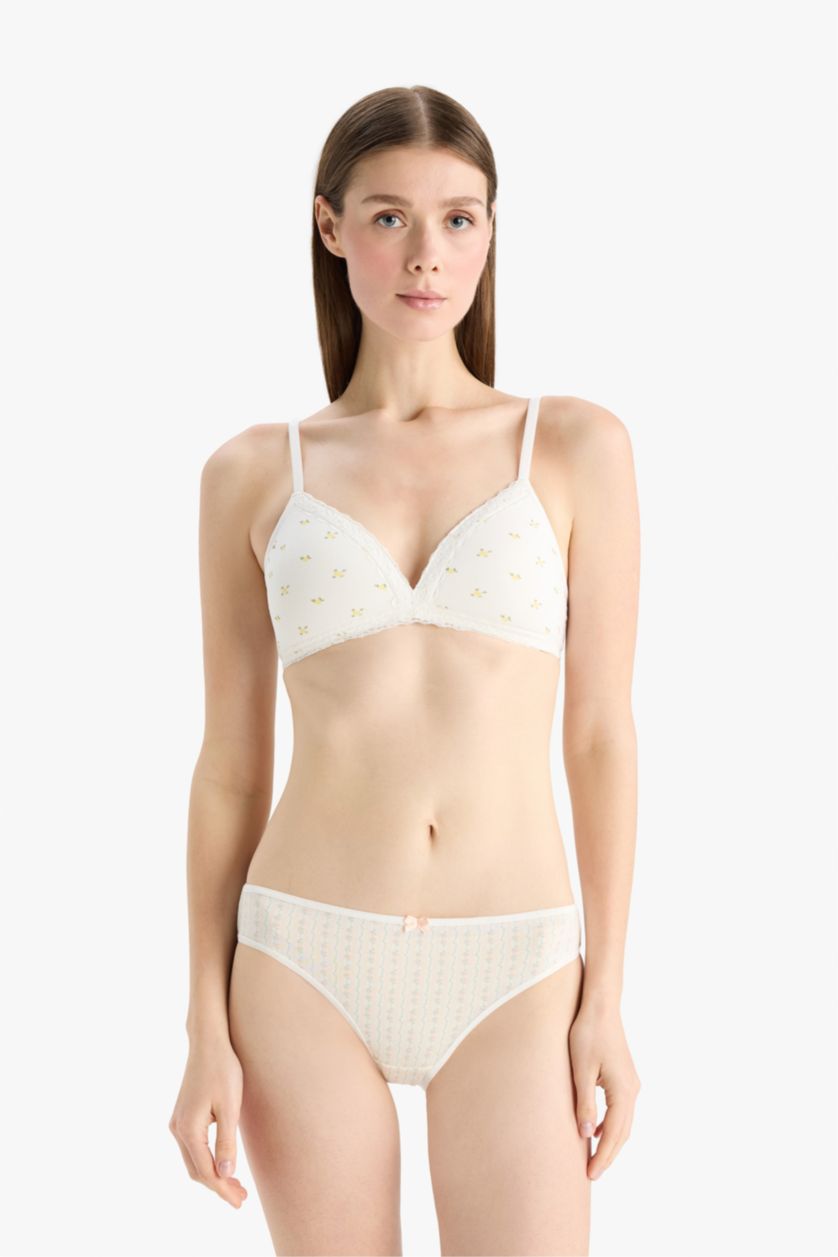 Kadın Kırık Beyaz 3'lü Brief Külot-Fall in Love