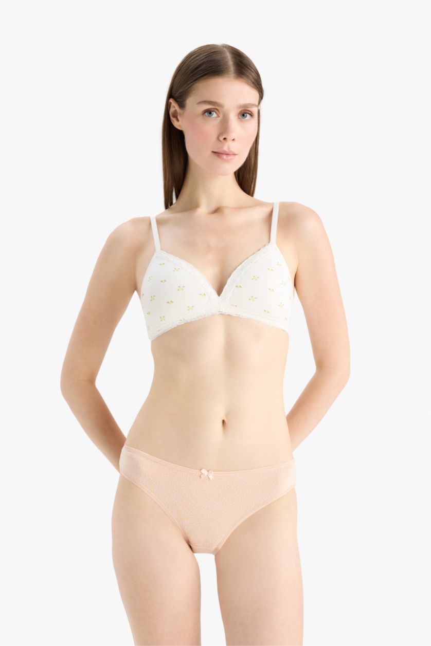 Kadın Kırık Beyaz 3'lü Brief Külot-Fall in Love