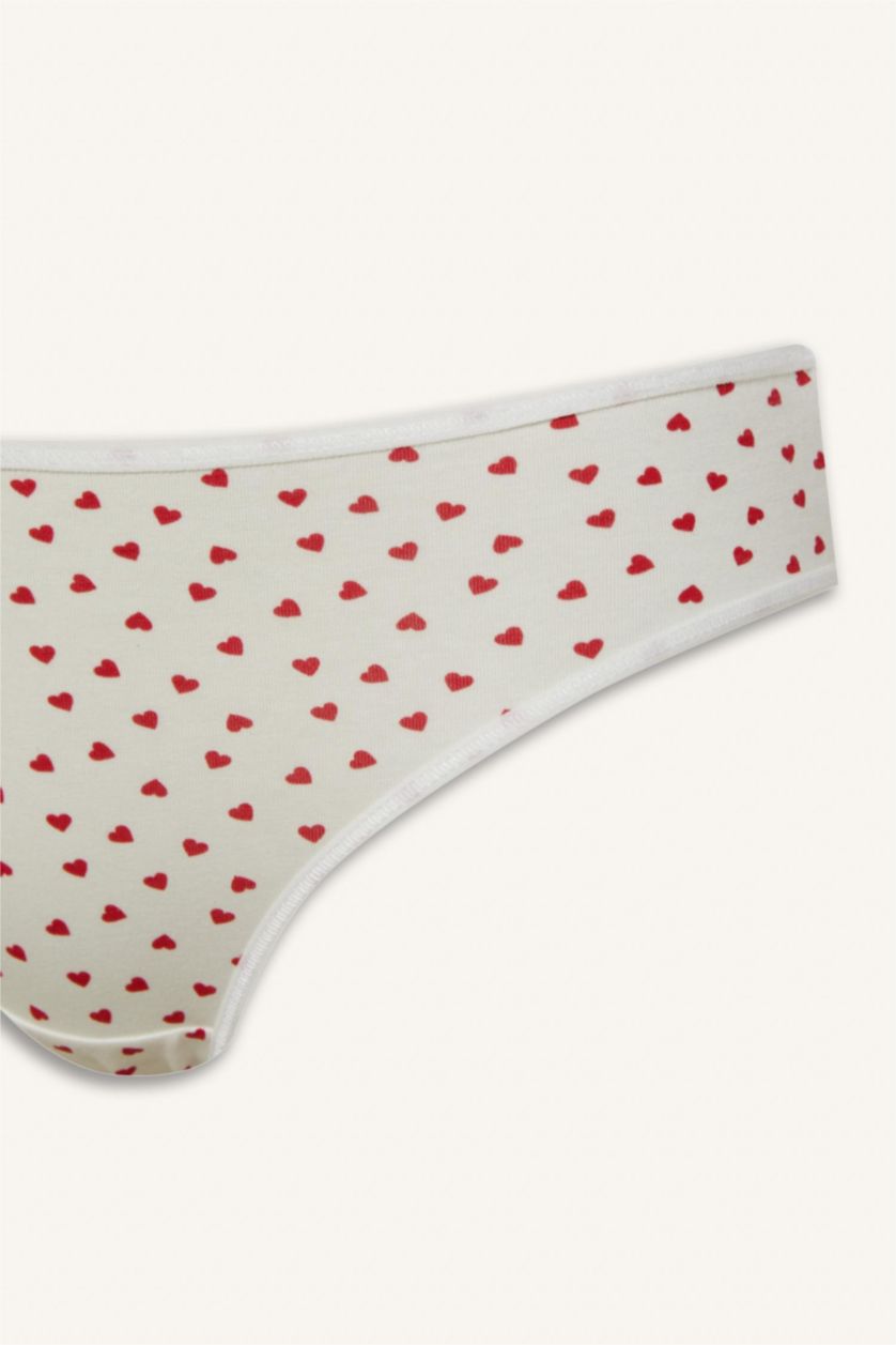 Woman Grey Melange Fall in Love 3 Piece Slip Panties