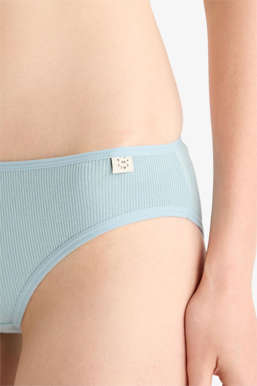 Kadın Deniz Mavisi Ribana 3'lü Brief