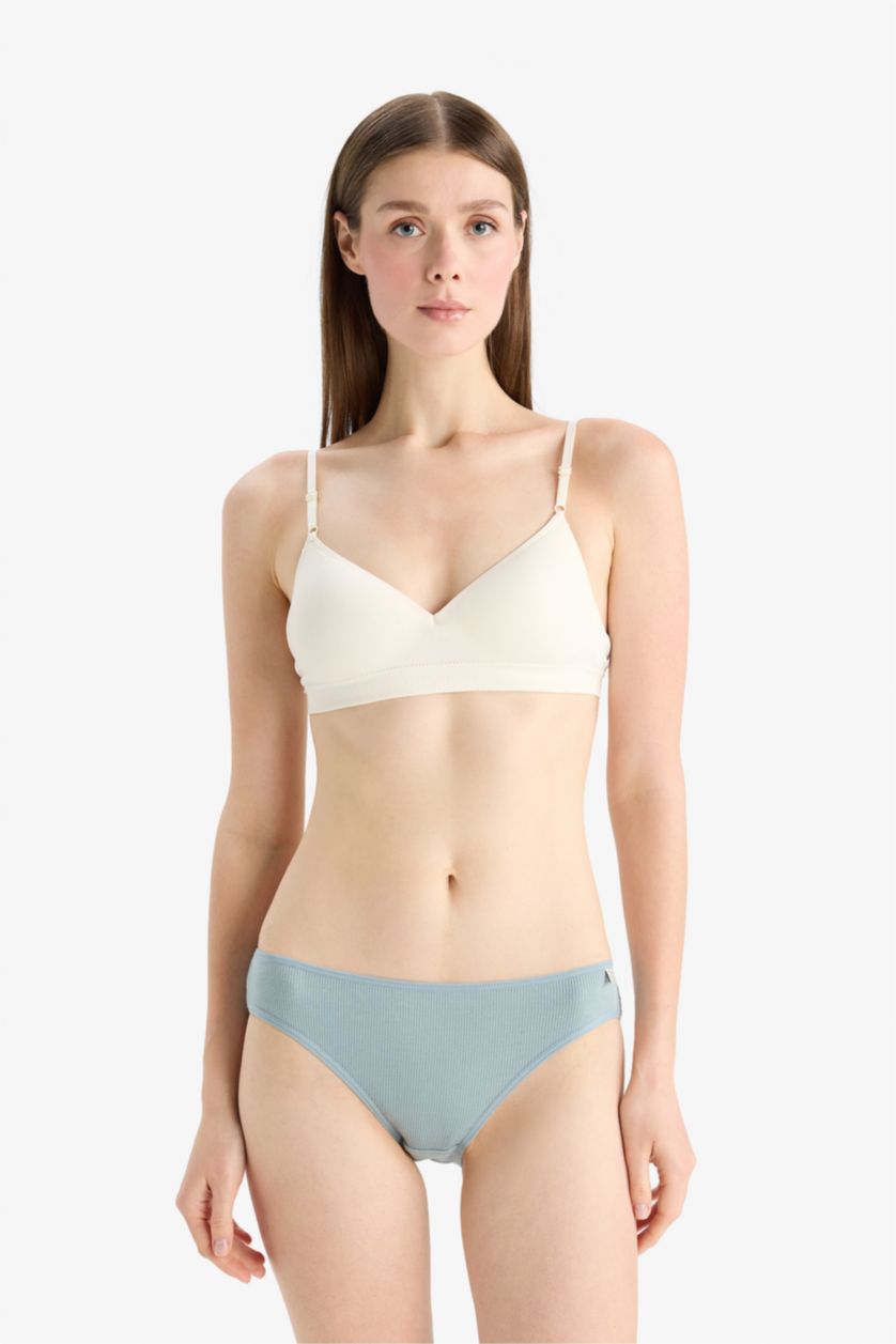 Kadın Deniz Mavisi Ribana 3'lü Brief