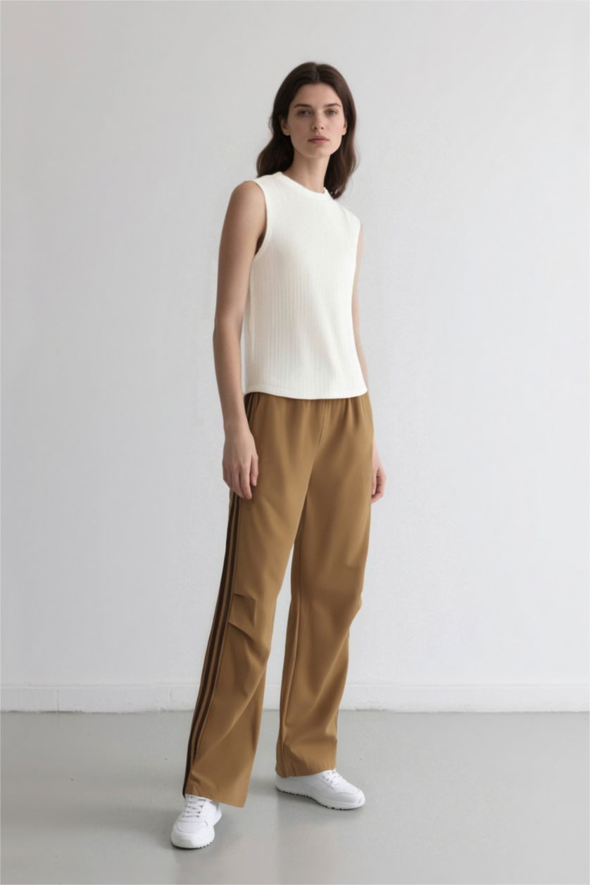 WOMAN Vison Flexible Waist Adjustable Elastic Parachute Fabric Trousers