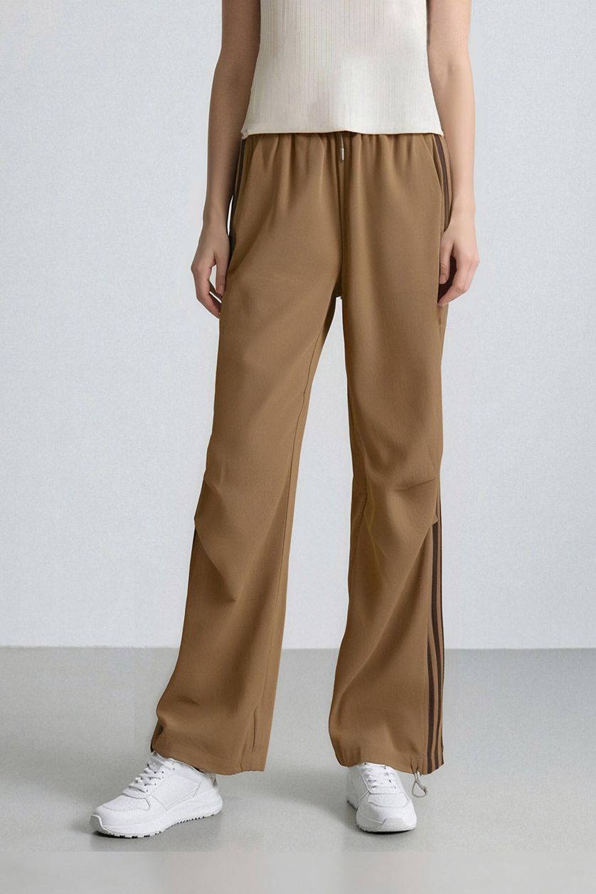 WOMAN Vison Flexible Waist Adjustable Elastic Parachute Fabric Trousers