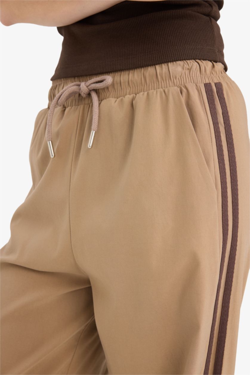 WOMAN Vison Flexible Waist Adjustable Elastic Parachute Fabric Trousers