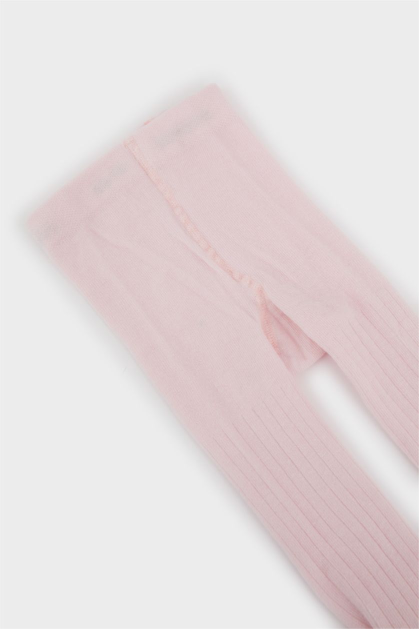 Kız Bebek Açık Pembe Kız Bebek Kurdele Pamuklu Külotlu Çorap