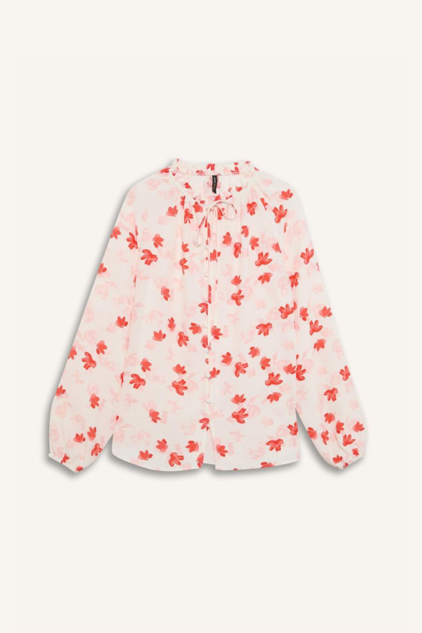 FEMME Rouge Chemisiers à manches longues Coupe Régulière