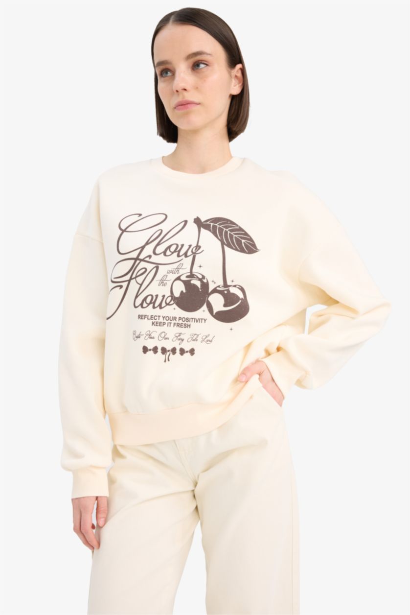 Әйелдерге Жеңіл тас Coool үлкен пішім үлкен дөңгелек жаға Свитер