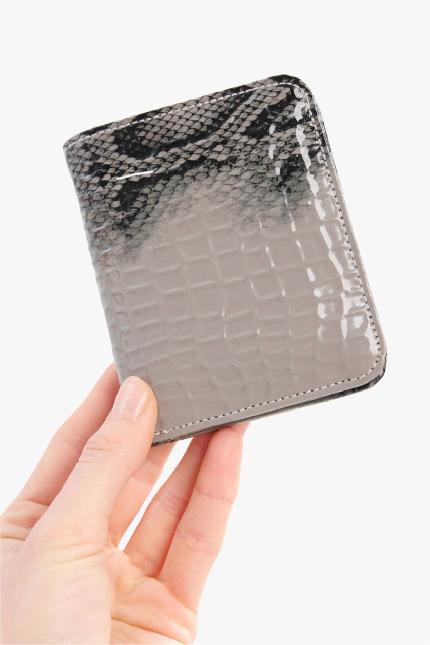WOMAN Grey Woman Faux Leather Wallets