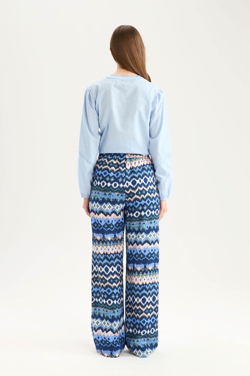 WOMAN Indigo Straight Fit Regular Hem Trousers