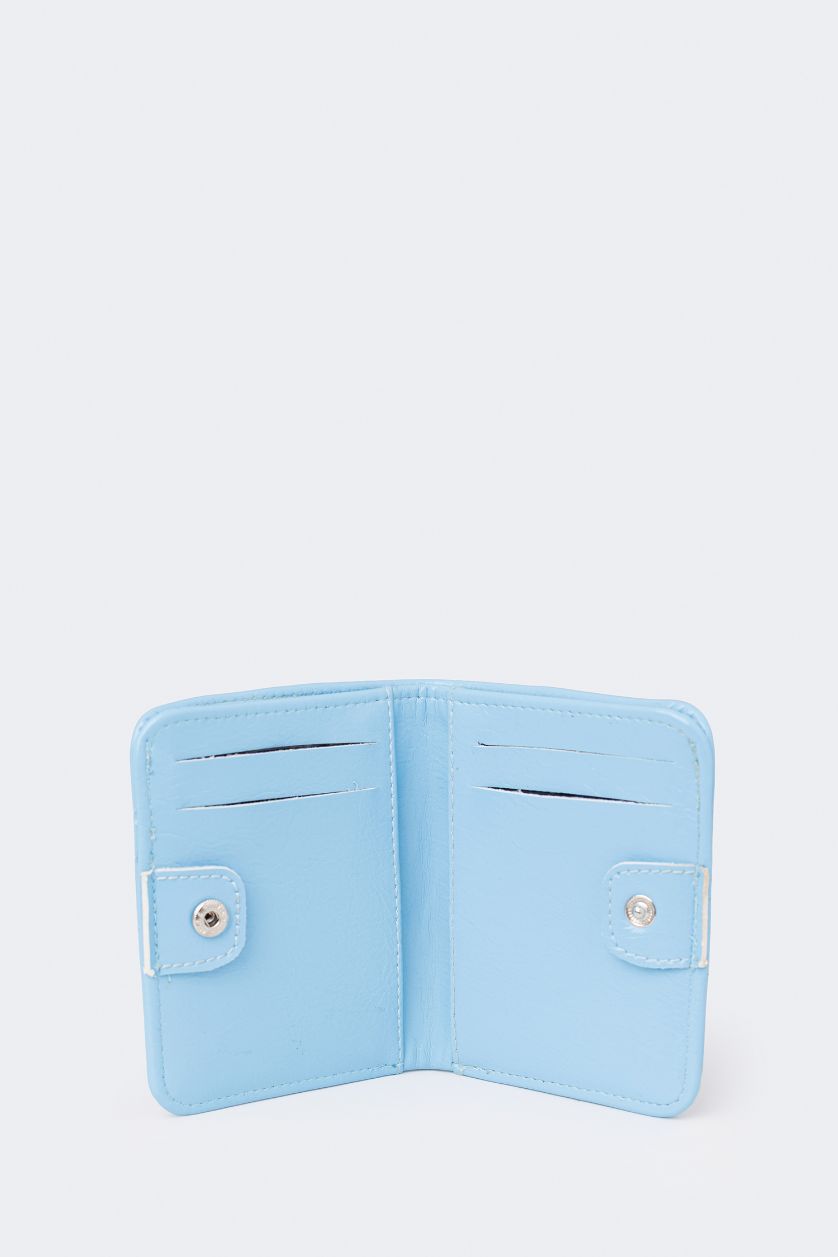 WOMAN Blue Woman Faux Leather Wallets