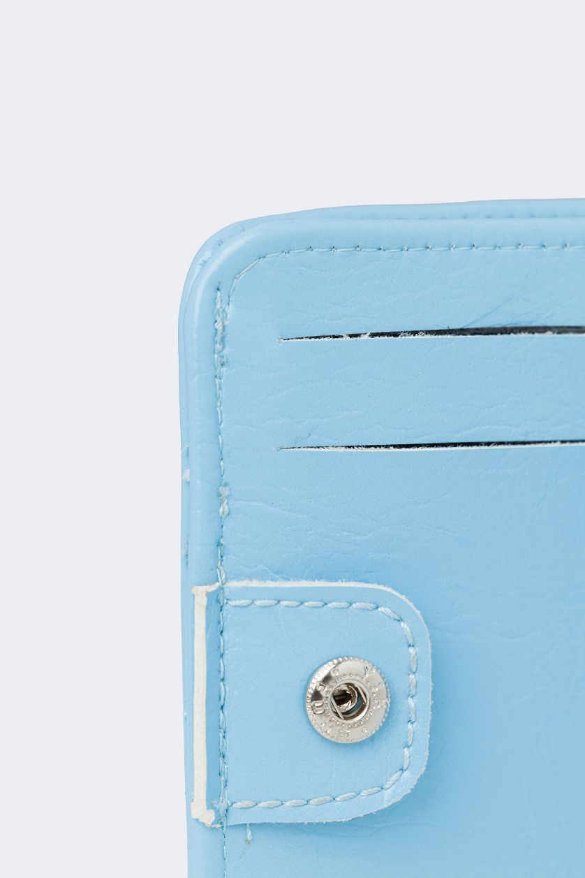 WOMAN Blue Woman Faux Leather Wallets