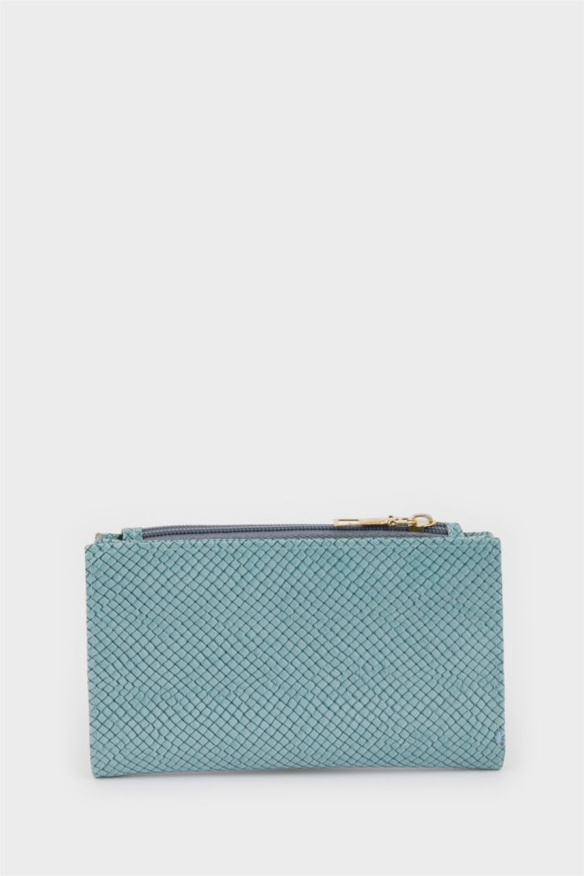 WOMAN Blue Woman Faux Leather Wallets
