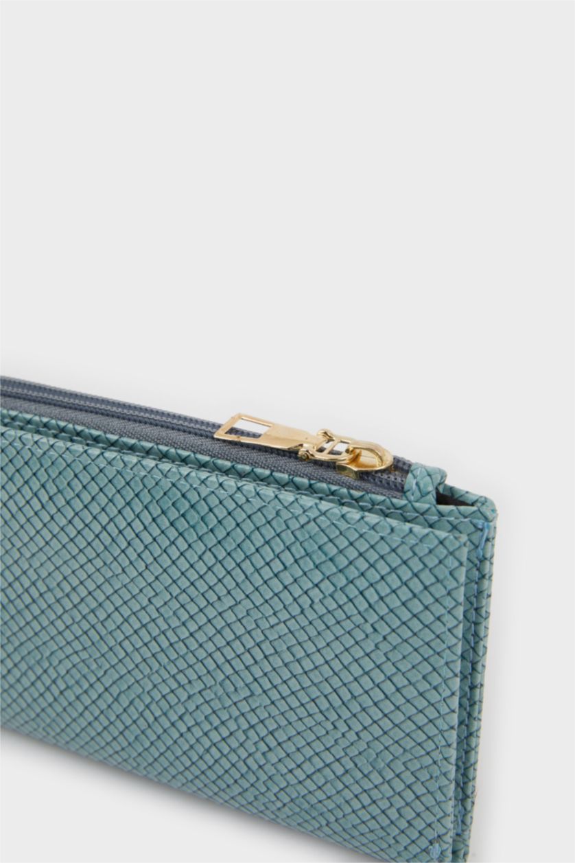 WOMAN Blue Woman Faux Leather Wallets