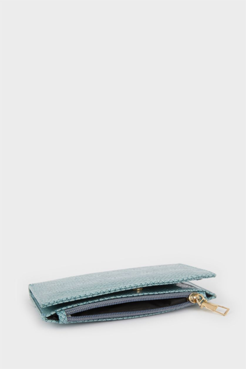 WOMAN Blue Woman Faux Leather Wallets