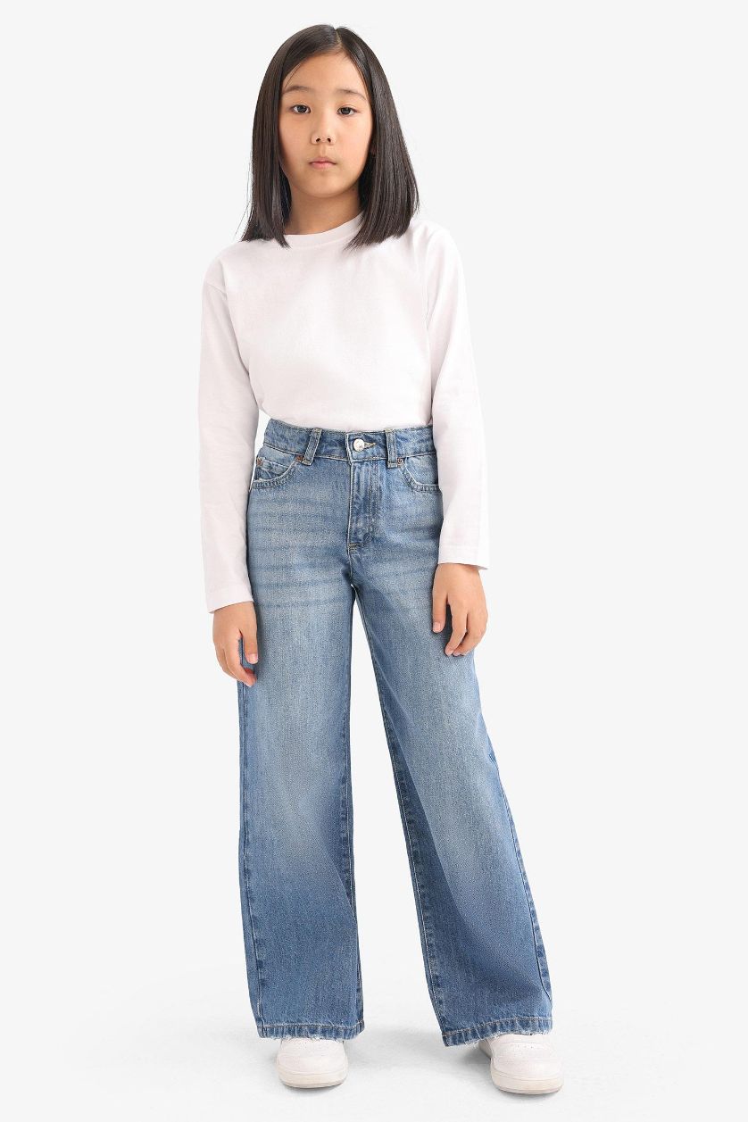 GIRLS & TEENS Blue Girl Wide Leg Jeans