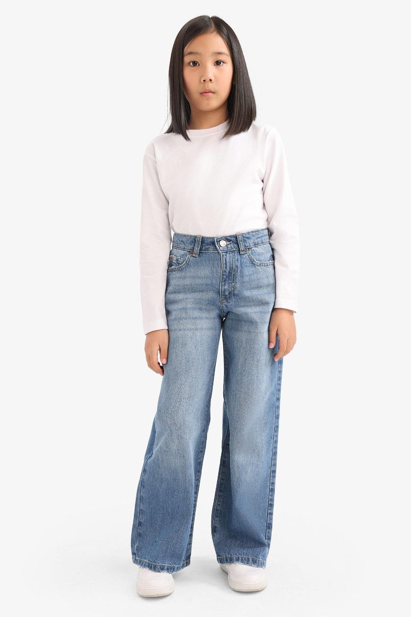 GIRLS & TEENS Blue Girl Wide Leg Jeans
