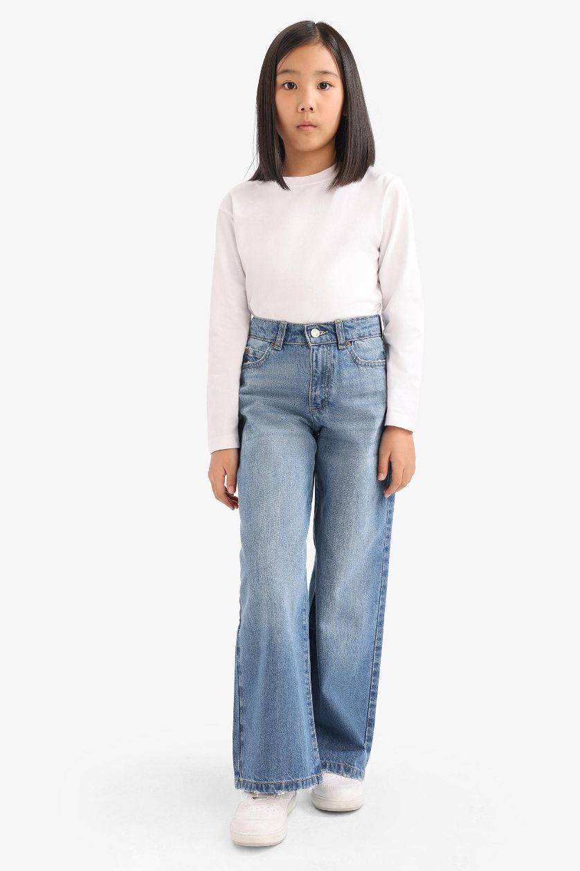 GIRLS & TEENS Blue Girl Wide Leg Jeans