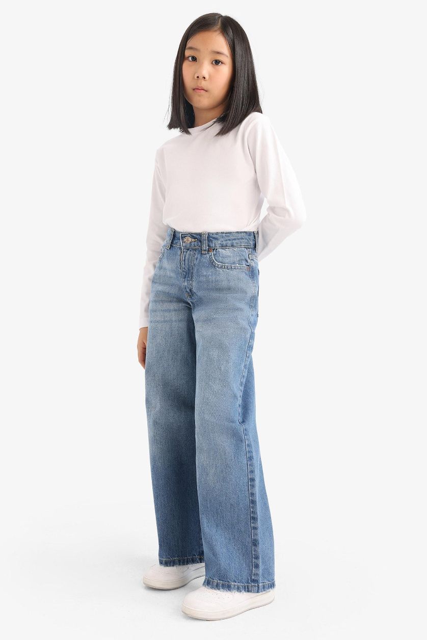 GIRLS & TEENS Blue Girl Wide Leg Jeans