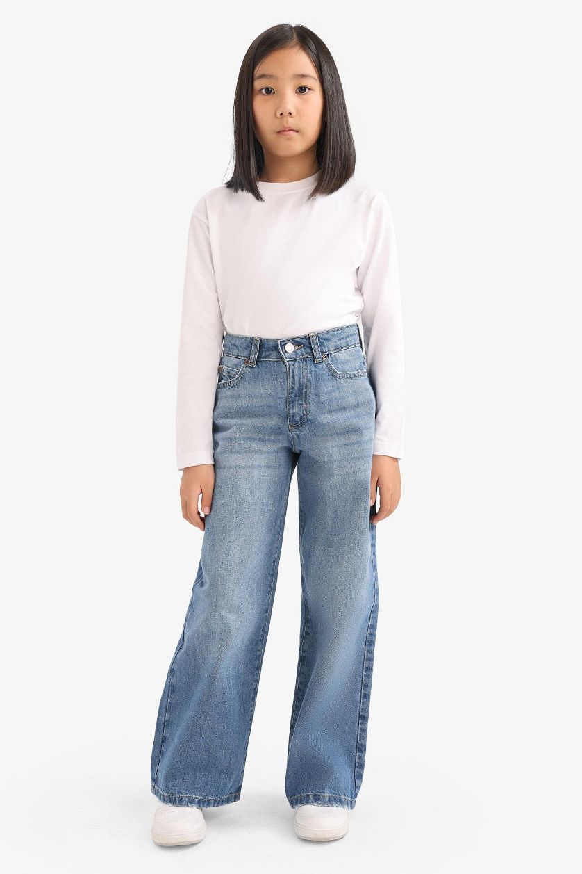 GIRLS & TEENS Blue Girl Wide Leg Jeans