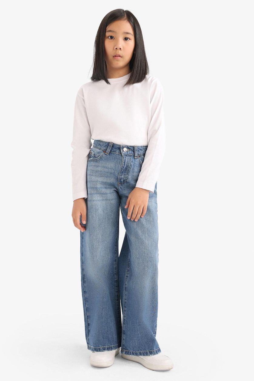 GIRLS & TEENS Blue Girl Wide Leg Jeans
