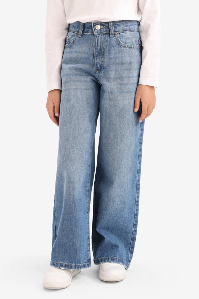 GIRLS & TEENS Blue Girl Wide Leg Jeans