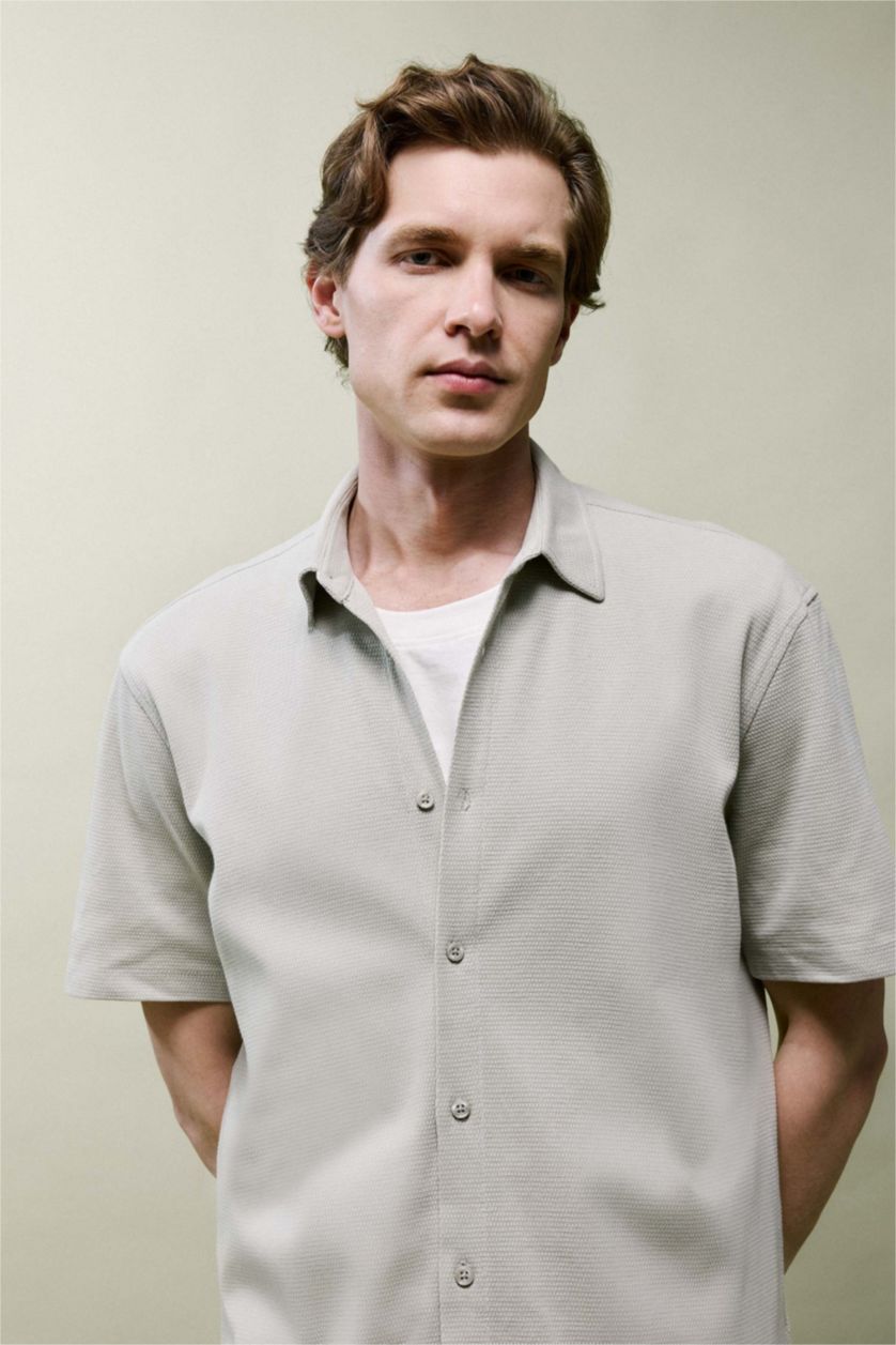 Man Mint Regular Fit Short-Sleeve Polo Shirt