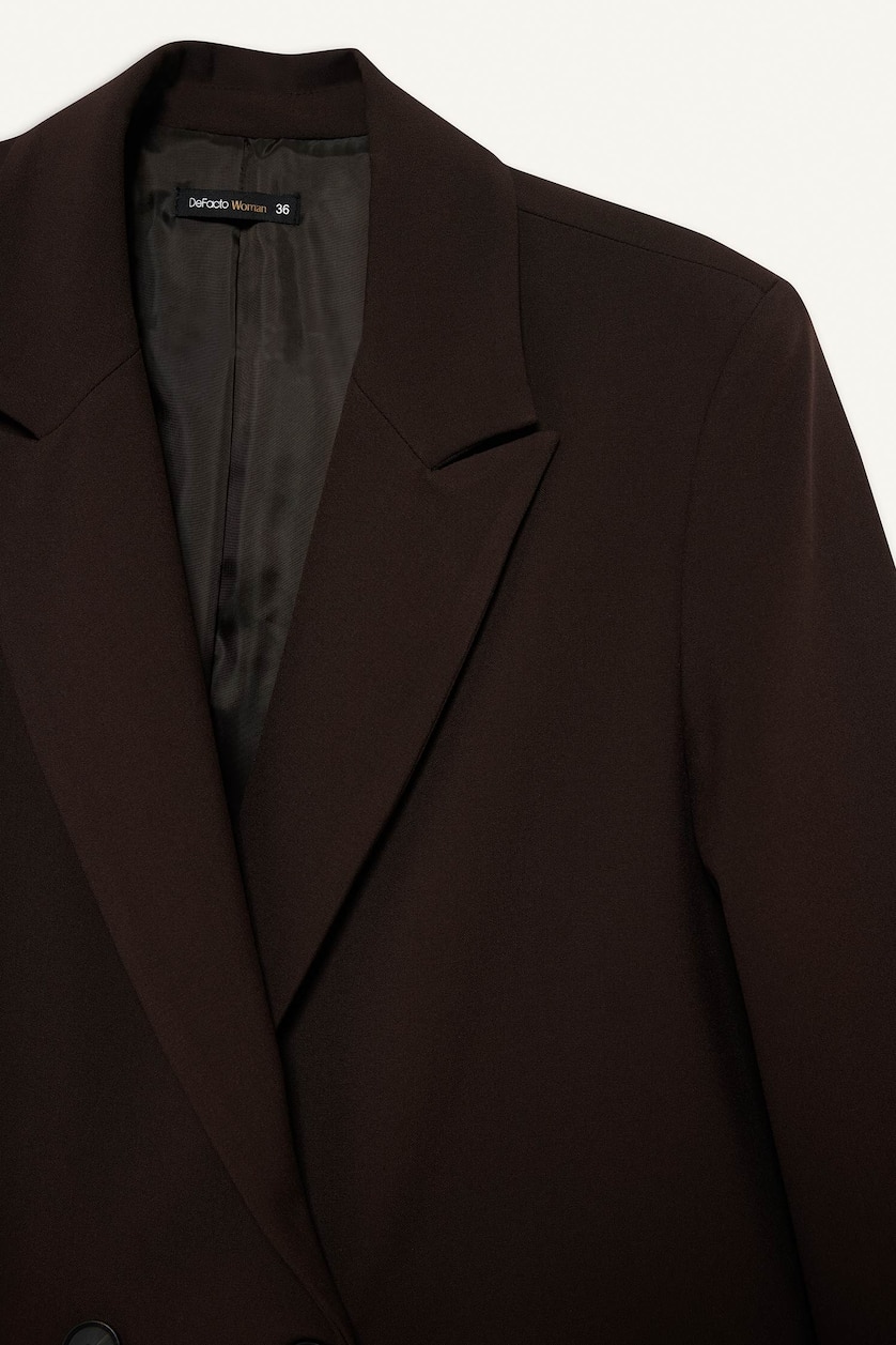 Kadın Kahve Oversize Blazer Ceket