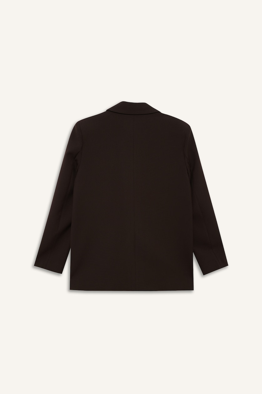 Kadın Kahve Oversize Blazer Ceket