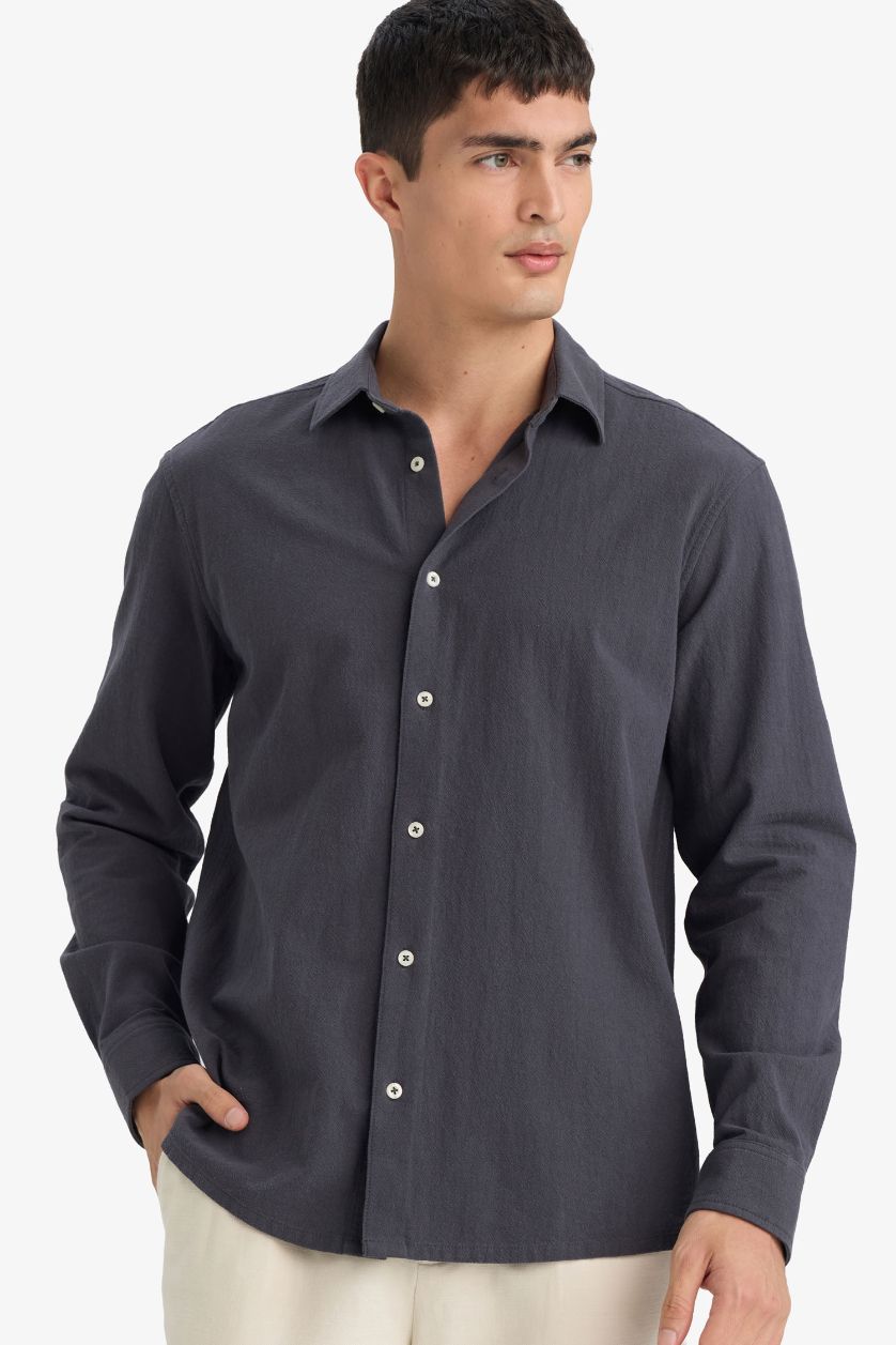 MAN Anthracite قميص قطن 100%