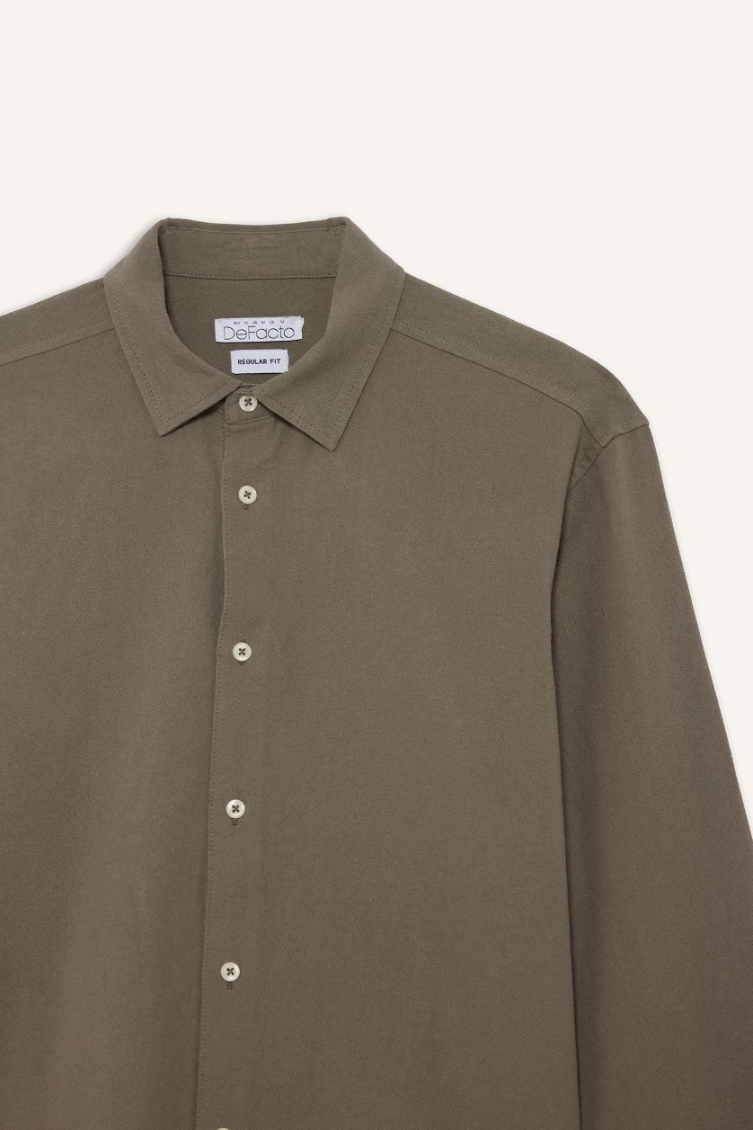 MAN Khaki قميص قطن 100%