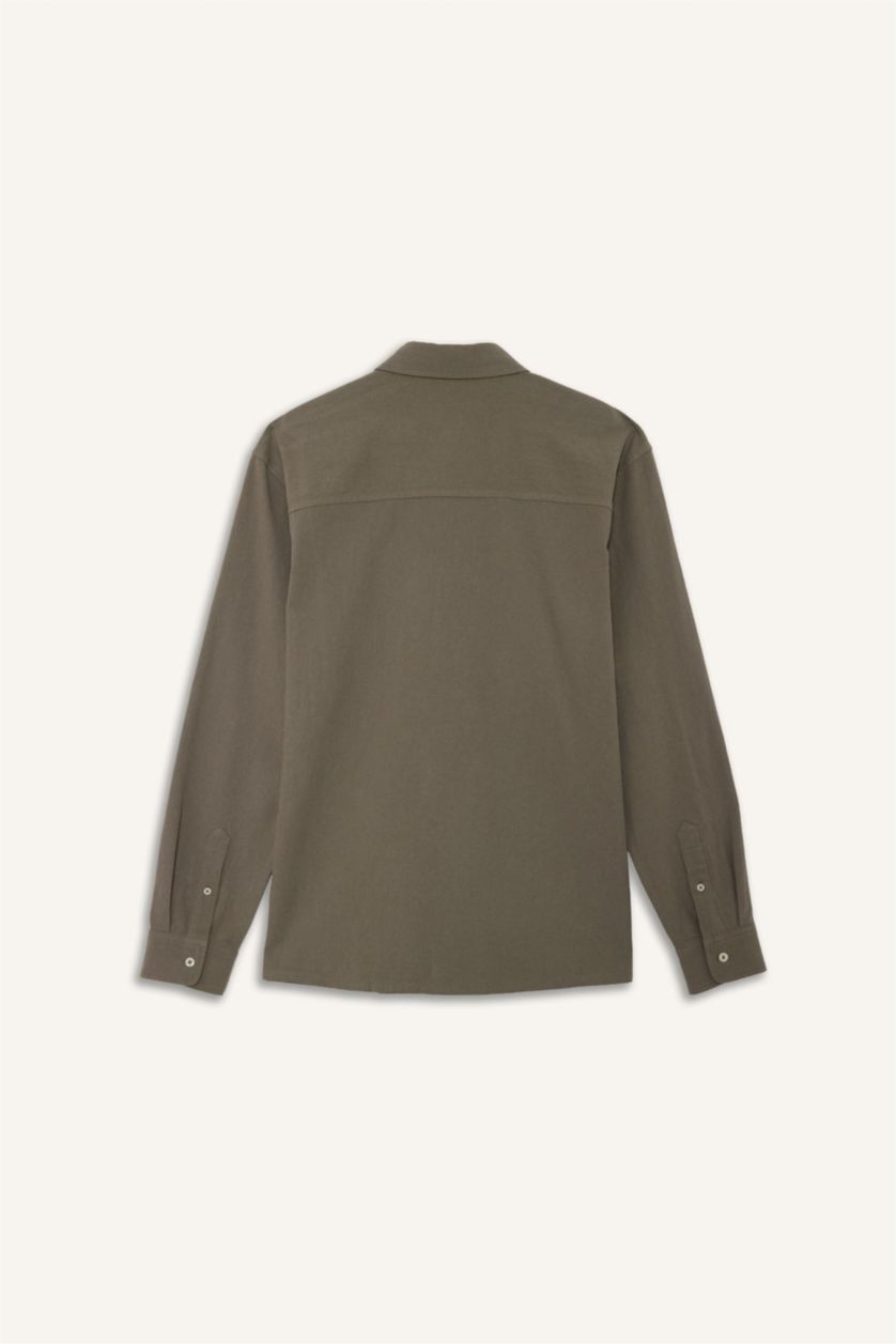 MAN Khaki قميص قطن 100%